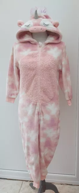 NEXT Age 10 H140cm Pink Unicorn All In One Sleepsuit Pyjamas Pj's Girls Lounge