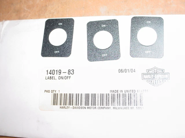 Harley Davidson Passing Lamp On-Off Label 14019-83 