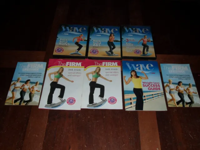Lot of 5  Workout Exercise DVDs The WAVE The FIRM Rock Solid ABS BUNS SCULPT