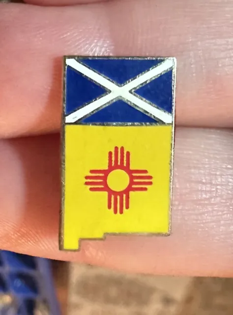 New Mexico Flag & Scotland Flag Friendship Pin Badge