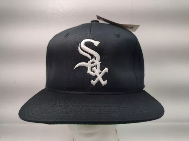 VINTAGE Chicago White Sox Hat Cap Snapback KMG New Era Pro Model Black MLB 90s