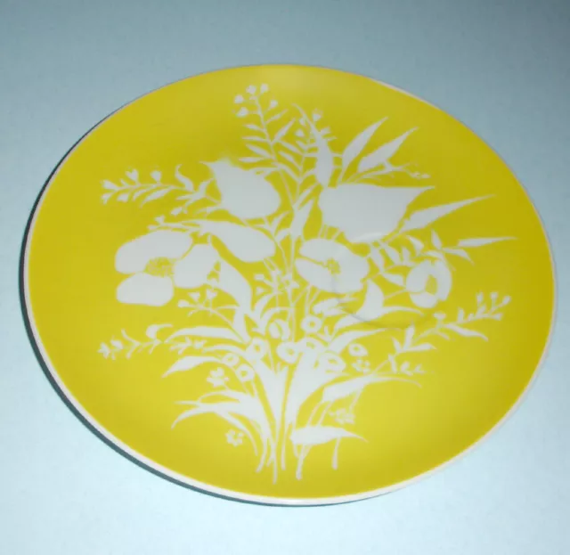 Vintage GAILSTYN Elegance Snack Dessert Plate Yellow White Floral Japan