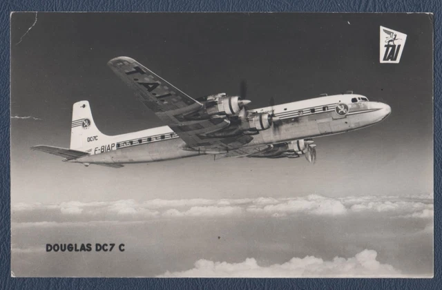 AVION CIJ, DOUGLAS DC7, jouet ancien avec boîte Breguet deux ponts TBE