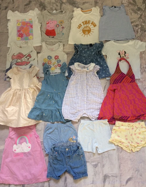 Pantaloncini top abito bambina 12-18 mesi confezione abiti abito tu George ecc.