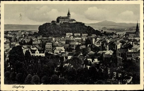 Ak Siegburg, Blick auf Altstadt mit Burg und Kirche - 2946404