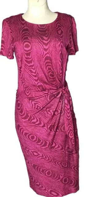 DIANE von FURSTENBERG MARCHONA HOT PINK DRESS Sheath size 4 sleeveless