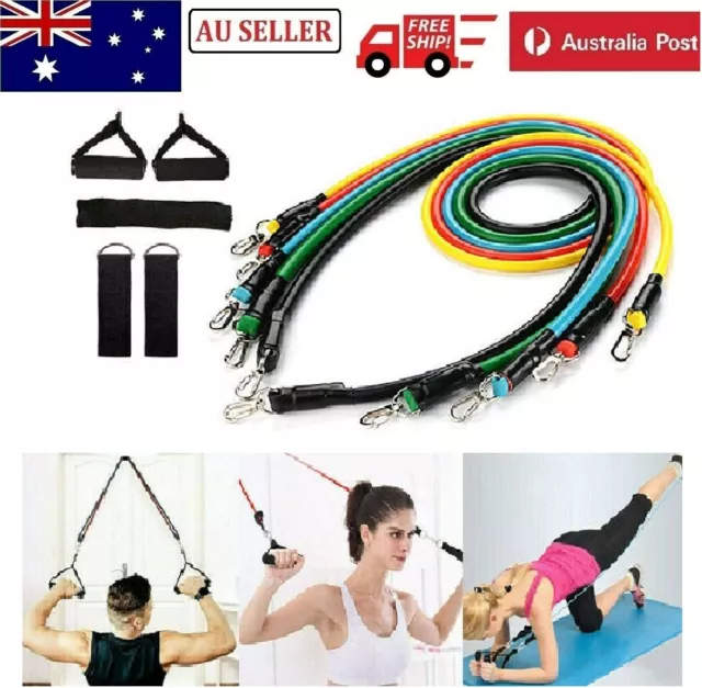 Heavy Duty RESISTANCE BAND GYM Health Fitness Abs Workout Yoga Strength Exercise