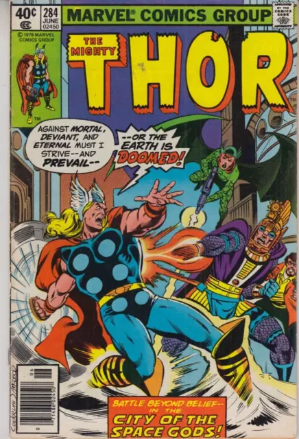 The Mighty Thor #284  1979  Graded Fn  Dave Cockrum  Cvr  Marvel Comics Group
