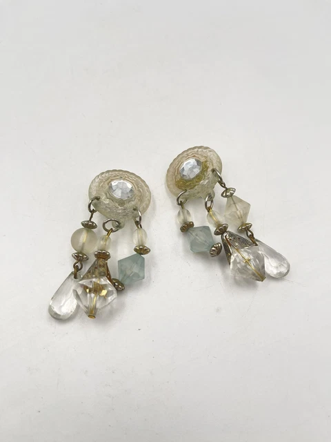 Boucles D'oreilles Clips Anciennes De Marque LABAT - Occasion - Style Vintage
