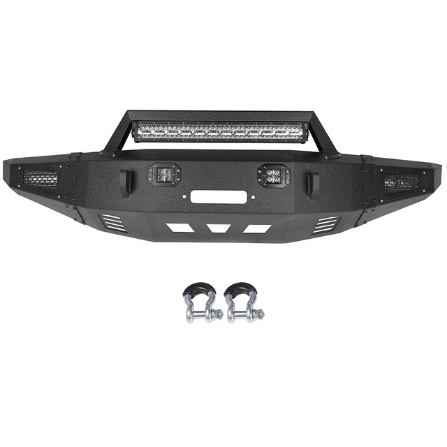 For 2009-2014 Ford F150 SVT Raptor Front Bumper w/5x LED Lights & Winch Ready