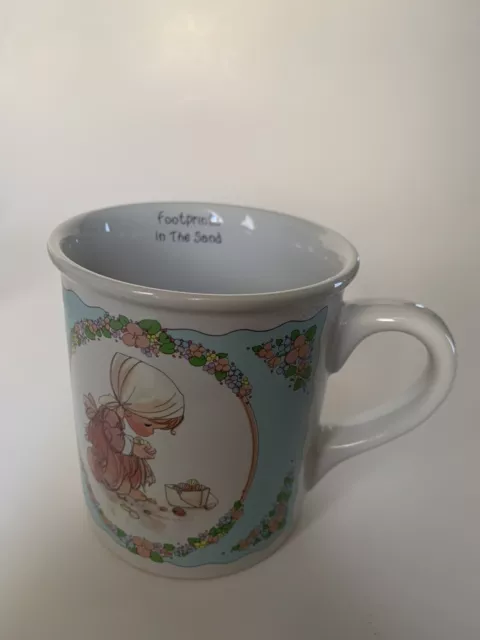 Enesco 1993 Precious Moment Collection Mug “Footprints In The Sand” 3