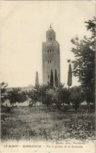 CPA AK Marrakech - Marrakesh - Vue et Jardins de la Koutoubia MAROC (1082806)