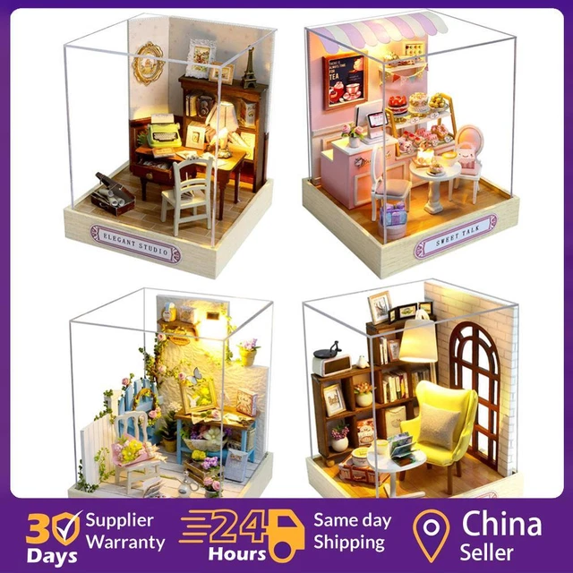 14 PZ MINI scale casa bambola pallet di plastica modello paesaggio