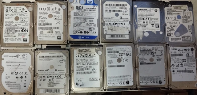 Lot De 4 Disques Durs Hitachi 2.5" 20GB Modèle DK23DA-20F - Pour Pièces Détachées / Ne Fonctionne Pas