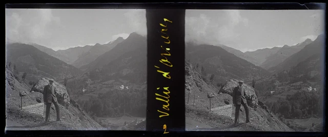 Montagne Vallée NEGATIF Photo Stereo Plaque de verre VR12nd