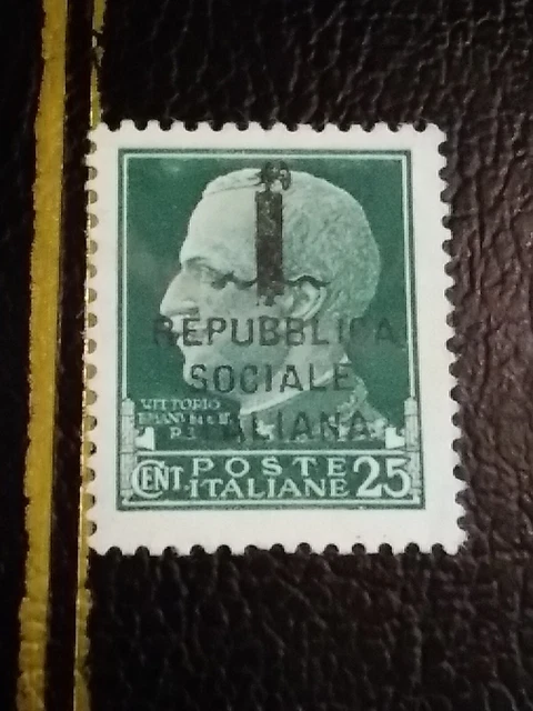 Italy 1947 25c  Republica Sociale Italiana Overprint