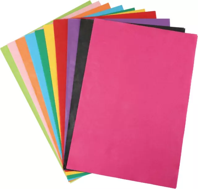 100 Blatt Seidenpapier A4, 10 Farben Tissue Paper Seidenpapier Zum Verpacken Bun