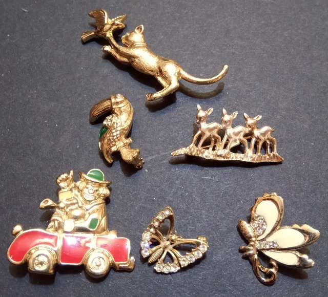 Modern and Vintage, Animal Broaches, See below.