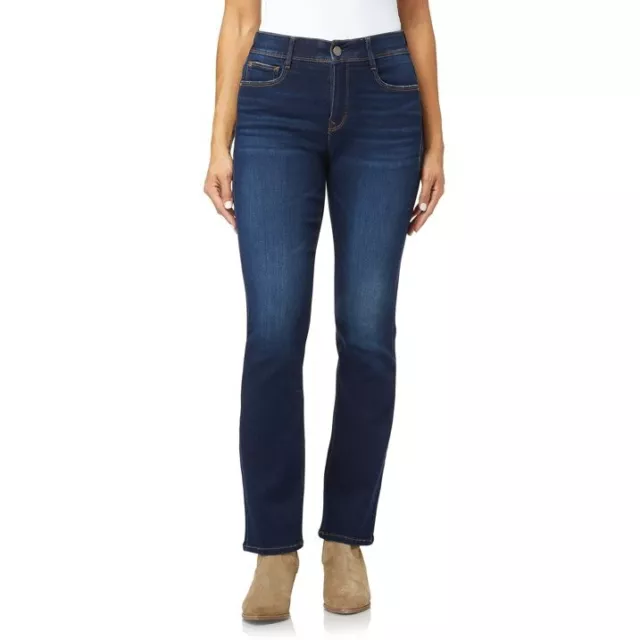 Angels Forever Young Women's 360 Sculpt Straight Jeans Blue 12 AFM02741X A833