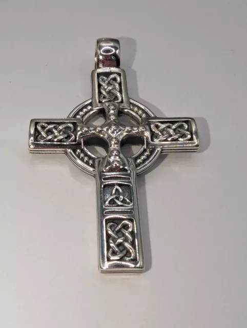 925 Sterling Silver Large Celtic Cross pendant Brand New 13.17 Grams Amazing 🤩