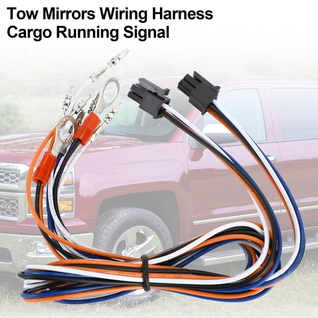 Tow Mirrors Wiring Harness Cargo Running Signal For Silverado Sierra 2014-2018