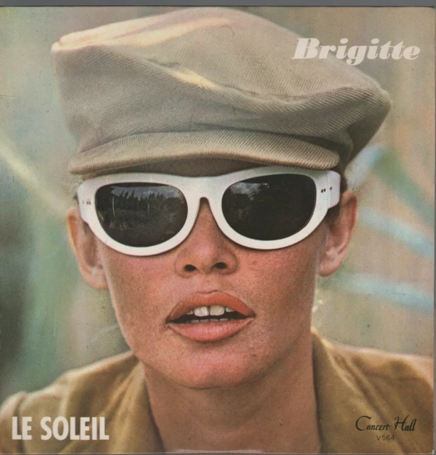 Brigitte Bardot Le Soleil 45T 7" inch EP 45 tours label bleu foncé