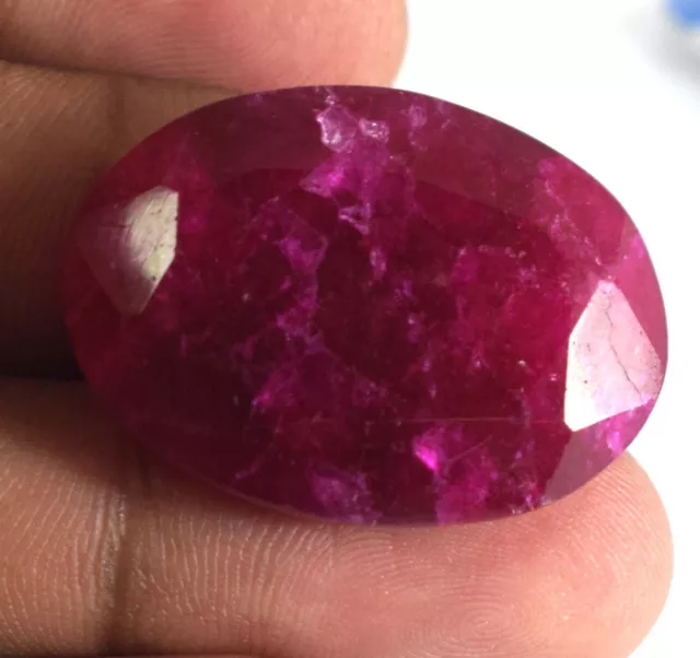 Ovale 33.95 CT Naturale Utah Berillo Bixbite Rosso Gemma Smeraldo Certificato