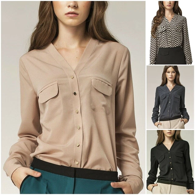 Chemisette Femme NIFE K41 En Polyester - Manches Courtes, Coupe Ajustée, Noir Ou Saumon