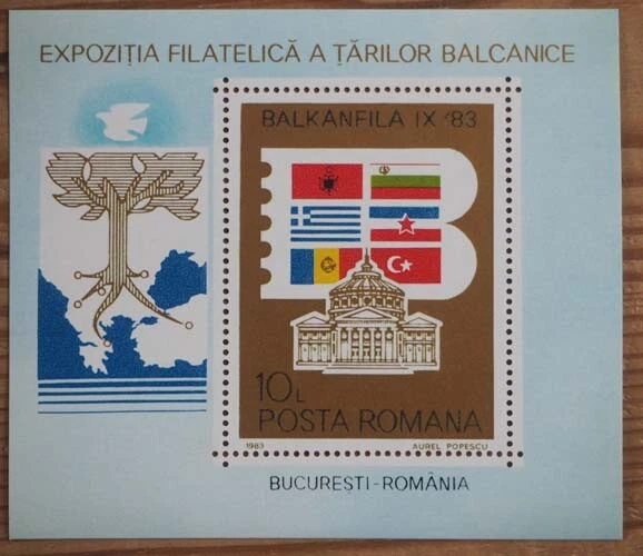 1983 Rumänien; 500 Blocks BALKANFILA IX ?83, postfrisch/MNH, Bl. 197, ME 1250,- 2