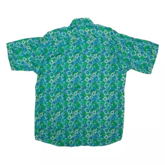 VINTAGE LIBERTY MENS Shirt Green Viscose 90s Floral L £28.99 - PicClick UK
