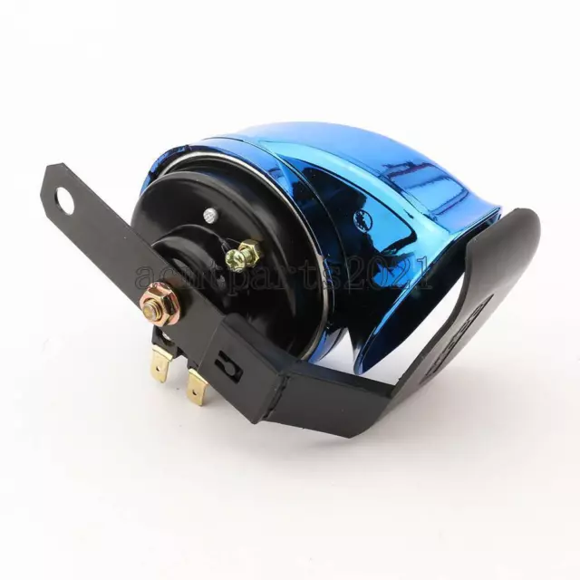 Blue Motorcycle Loud Sports Horn 510Hz For Harley Road Street Electra Glide King 3