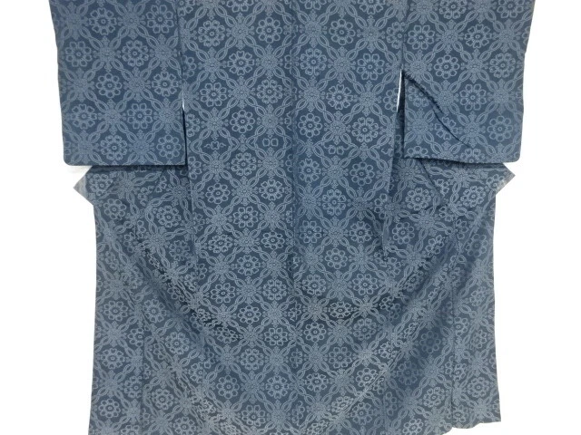 83264# Japanese Kimono / Antique Kimono / Floral Crest Sarasa