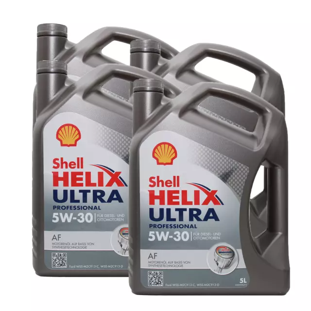 Shell Helix Ultra Professional AF 5W-30 4x5 Liter 20L Motoröl Ford 913C 913D
