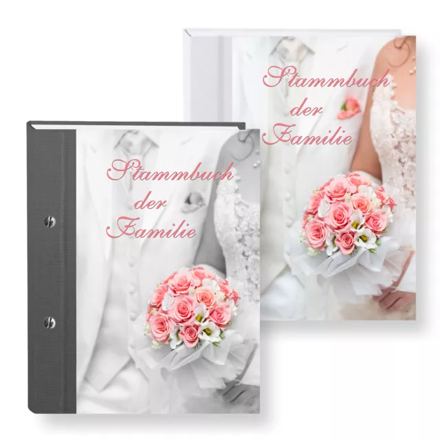 Stammbuch der Familie Wedding grau Stammbücher A5 A4 Hochzeit Familienstammbuch