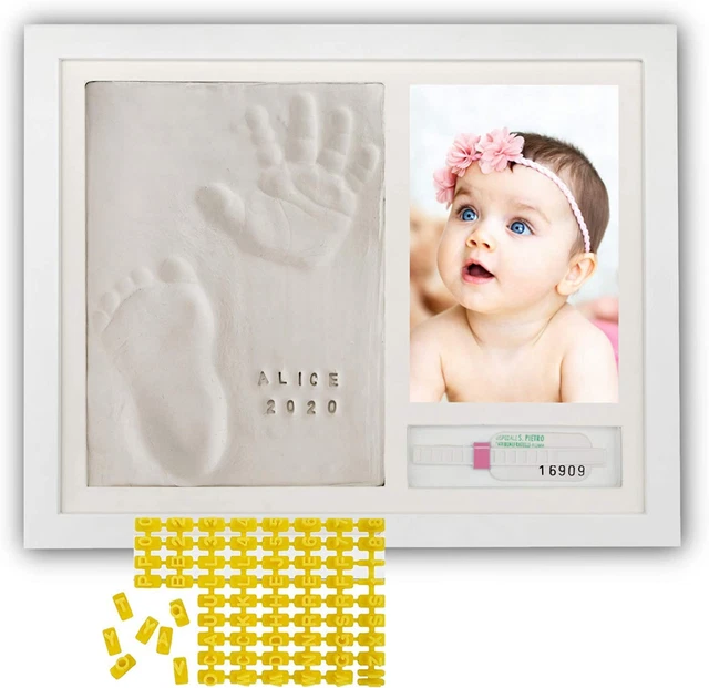 PITI COT Cadre Empreintes Bébé | Cadeau Naissance Personnalisé | Lettres...