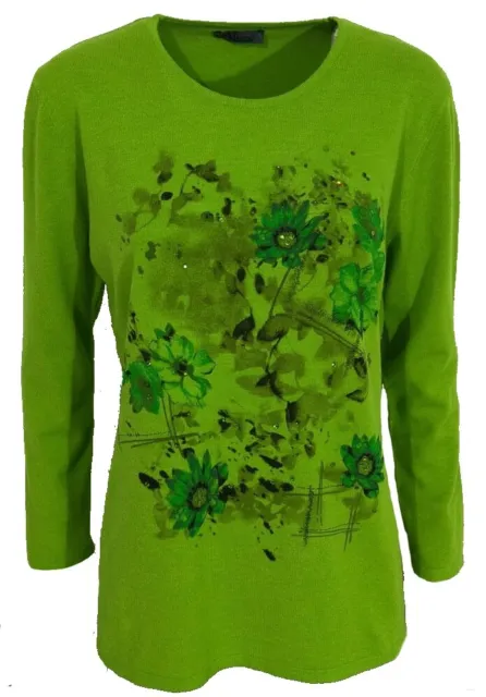 Maglione donna fantasia Classico elegante Pullover maniche lunghe maglia verde