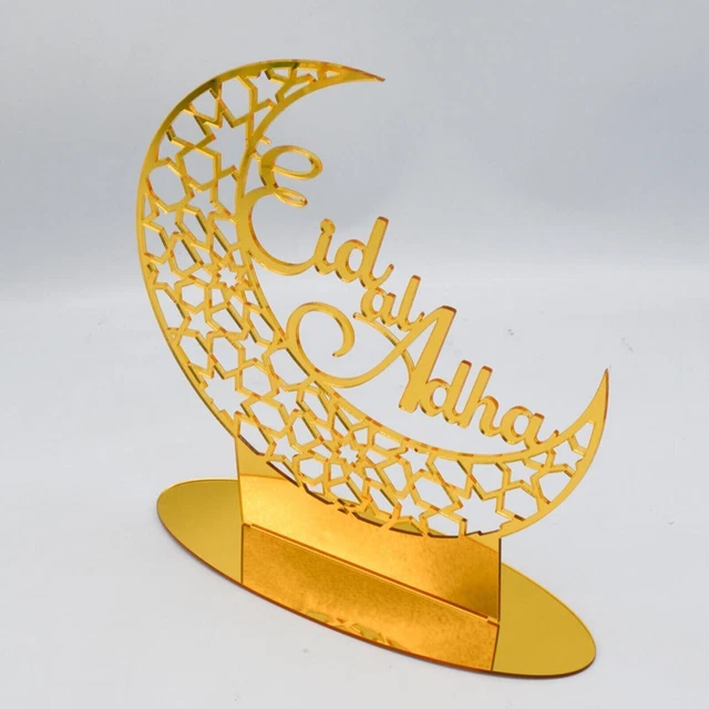 Ramadan Dekoration Acryl - EID Mubarak Halbmond Deko Für Festtage