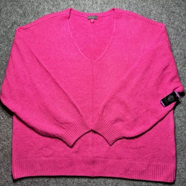 Vince Camuto Women's Barbie Pink V-Neck Sweater, Size XXL Long Sleeve NWT