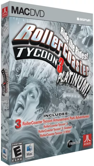 ROLLERCOASTER TYCOON 3 - Platinum game for Apple Mac, NEW, Rated G