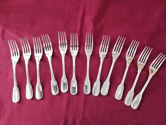 SERVICE EN METAL EPNS SHEFFIELD ENGLAND 6 COUTEAUX 6 FOURCHETTES XXEME M1080 Argenté - Vendu