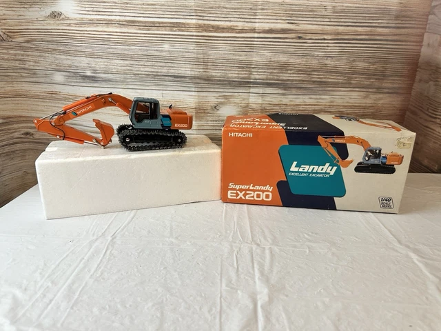 HITACHI SUPER LANDY EX200 1/40 Miniature Heavy Machine With Box
