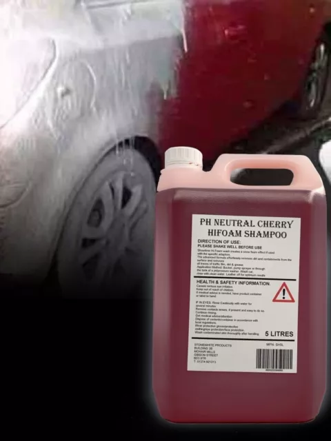 Ph Neutral Cherry Car Wash and Wax Shampoo Cleaner 5L 3