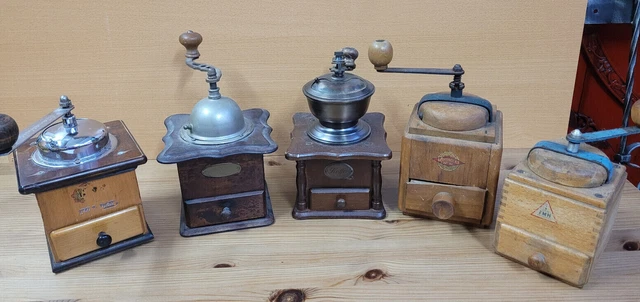 Alte Kaffeemühlen, 5 Stk. Konvolut u.a. Leinbrock´s , Lehnartz, FMH kaffeemühle
