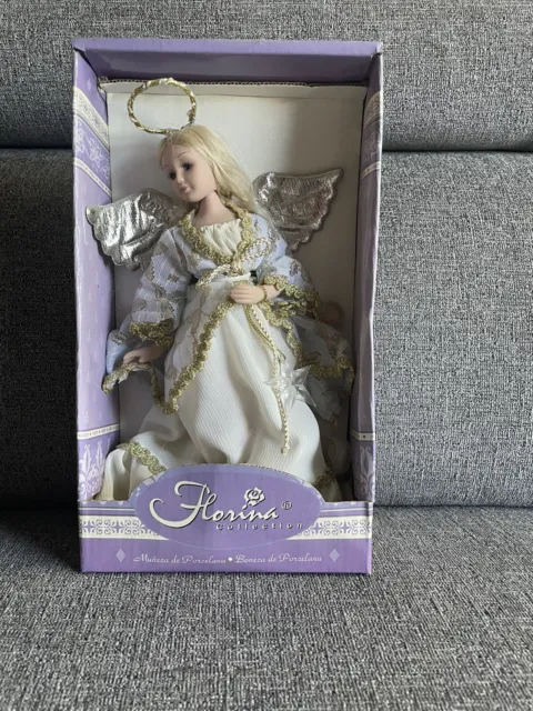 Florina Collection Porcelain Doll Angel Brand New In Box Christmas Decoration