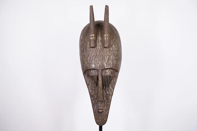 Bamana Marka African Mask with Metal Overlay 28" - Mali