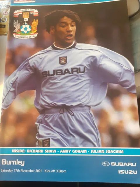 Coventry City v Burnley, 2001-02