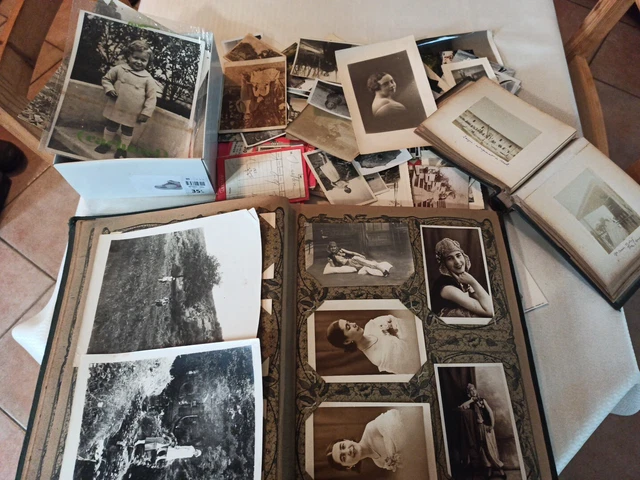 Lot De 34 Photos Anciennes – Tirages Argentiques – France – Thème Famille