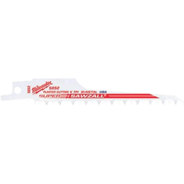 MILWAUKEE Super SAWZALL Blade 6T 5in Length (5PK) Part # 48-00-5052