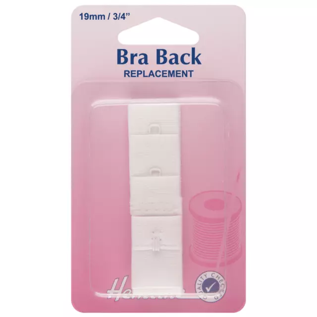 Hemline - Bra Back Replacement: White 19mm