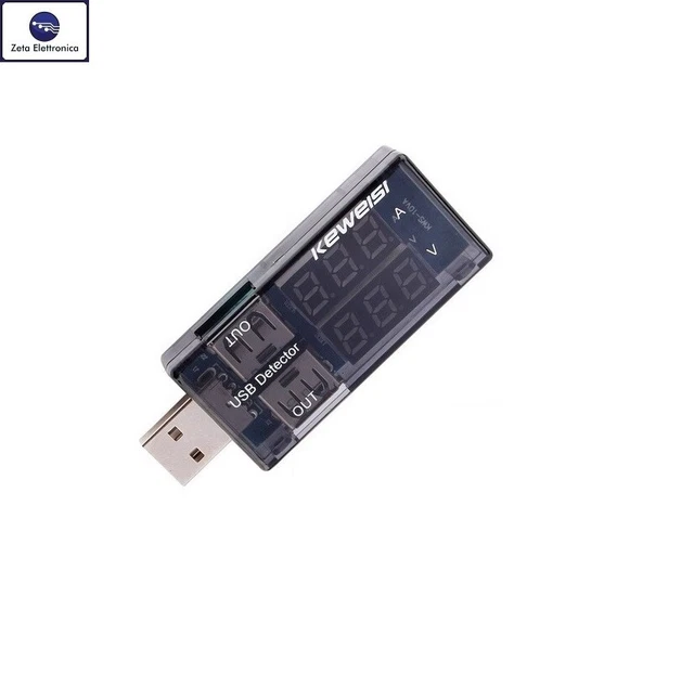 Voltmetro Amperometro Usb Tester Lettura Misura Di Tensione Corrente Rilevatore